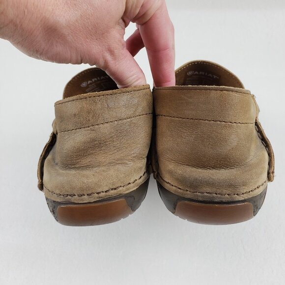 Ariat Gleeson 4LR Slip On Loafer Mens 11 D Brown Leather Moccasin Casual Shoe - Picture 8 of 13